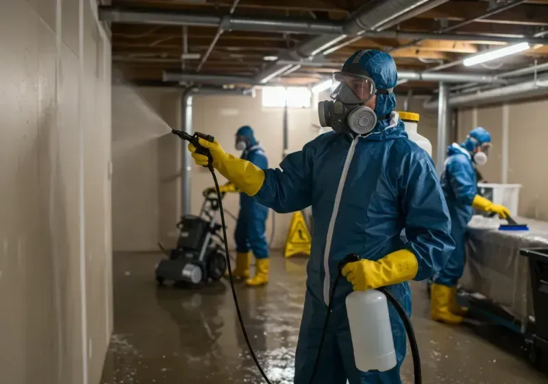 Basement Sanitization and Antimicrobial Treatment process in Champaign, IL